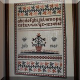 A47. Framed 1980's sampler.